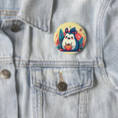 Badge Rond 5 Cm Boutons Élégants pour écureuil de dessin (En situation)