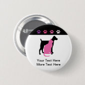 Badge Rond 5 Cm Boutons Entreprises de soins pour animaux (Devant & derrière)