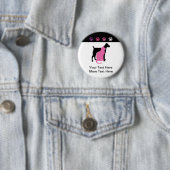 Badge Rond 5 Cm Boutons Entreprises de soins pour animaux (En situation)