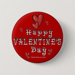 Badge Rond 5 Cm Boutons/Épingles de la Saint-Valentin (1)