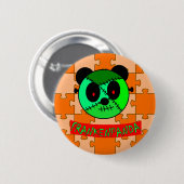 Badge Rond 5 Cm Boutons et cadeaux de Frankenpanda Halloween ! (Devant & derrière)
