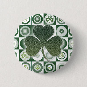 Badge Rond 5 Cm Boutons et insignes irlandais de shamrocks