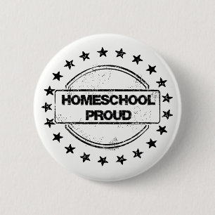 Badge Rond 5 Cm Boutons fiers de Homeschool