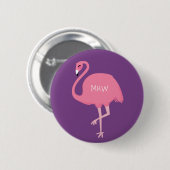 Badge Rond 5 Cm Boutons Flamant rose mignons (Devant & derrière)