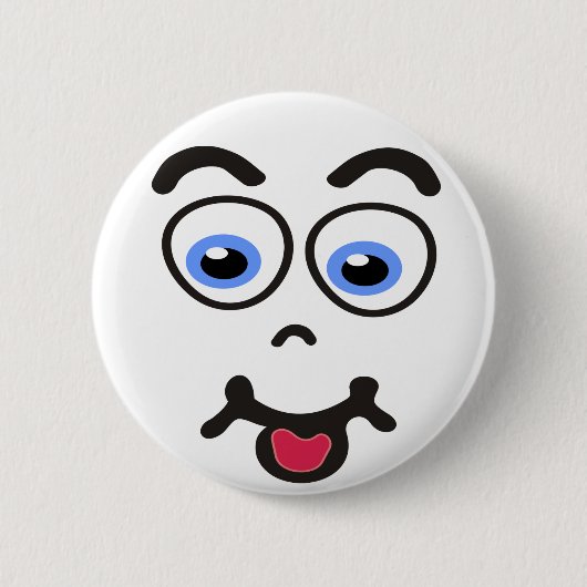 Badge Rond 5 Cm Boutons Funny_Face #2 (Devant)