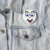 Badge Rond 5 Cm Boutons Funny_Face #2 (En situation)