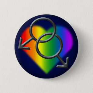 Badge Rond 5 Cm Boutons gay pride GBLT Arc-en-ciel Boutons d'amour