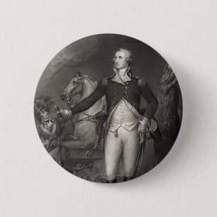 Badge Rond 5 Cm Boutons "George Washington à Trenton"