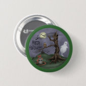 Badge Rond 5 Cm Boutons heureux de Halloween (Devant & derrière)
