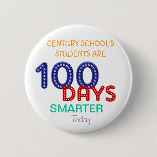 Badge Rond 5 Cm Boutons intelligents 100 jours Modèle