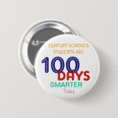 Badge Rond 5 Cm Boutons intelligents 100 jours Modèle (Devant & derrière)