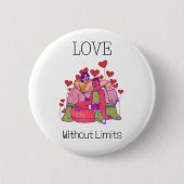 Badge Rond 5 Cm Boutons LGBTQ Love Without Limits (Devant)