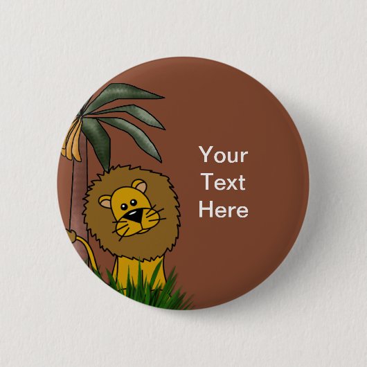 Badge Rond 5 Cm Boutons Lion (Devant)