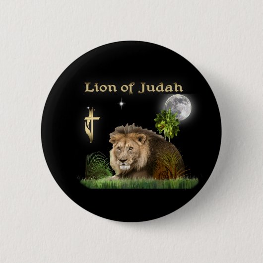 Badge Rond 5 Cm Boutons Lion de Juda (Devant)