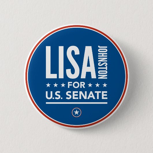 Badge Rond 5 Cm Boutons - Lisa Johnston pour le sénat des (Devant)