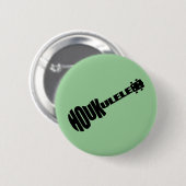 Badge Rond 5 Cm Boutons - logo de Houkulele - rond vert (Devant & derrière)