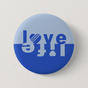 Badge Rond 5 Cm Boutons LOVE LIFE