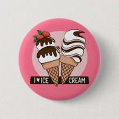 Badge Rond 5 Cm Boutons Lover de glace (Devant)