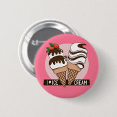 Badge Rond 5 Cm Boutons Lover de glace (Devant & derrière)