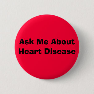 Badge Rond 5 Cm Boutons "MALADIE CARDIAQUE"