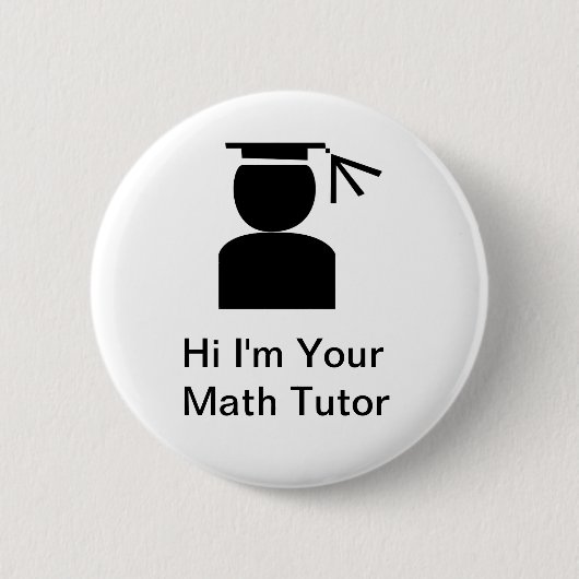 Badge Rond 5 Cm Boutons Math Tutor (Devant)