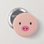 Badge Rond 5 Cm Boutons mignons de porc (Devant & derrière)