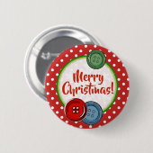 Badge Rond 5 Cm Boutons mignons Joyeux Noël (Devant & derrière)