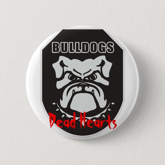 Badge Rond 5 Cm Boutons morts de roman de coeurs (Devant)