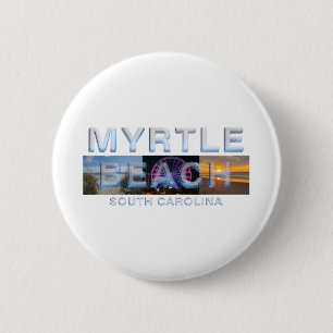 Badge Rond 5 Cm Boutons Myrtle Beach