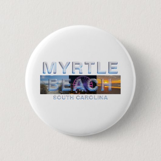 Badge Rond 5 Cm Boutons Myrtle Beach (Devant)