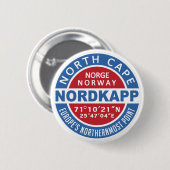Badge Rond 5 Cm Boutons NORDKAPP Norvège (Devant & derrière)