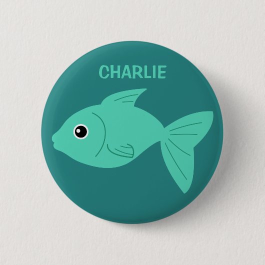Badge Rond 5 Cm Boutons personnalisés Cute Fish (Devant)