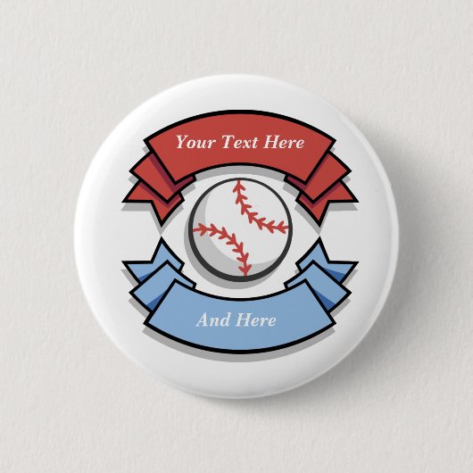 Badge Rond 5 Cm Boutons personnalisés de baseball (Devant)