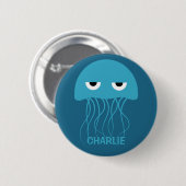 Badge Rond 5 Cm Boutons personnalisés Funny Jellyfish (Devant & derrière)