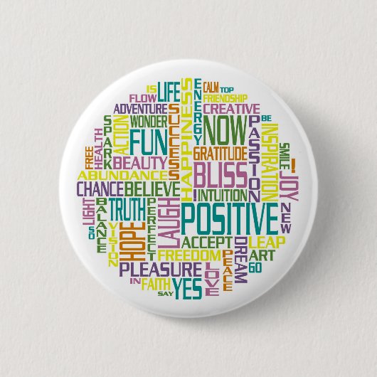 Badge Rond 5 Cm Boutons Pin-De retour positifs (Devant)