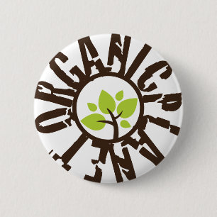 Badge Rond 5 Cm Boutons Planète biologique