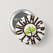 Badge Rond 5 Cm Boutons Planète biologique (Devant & derrière)