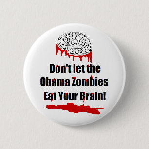 Badge Rond 5 Cm Boutons politiques d'anti zombi d'Obama
