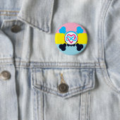 Badge Rond 5 Cm Boutons polyamores transexuels (En situation)