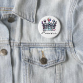 Badge Rond 5 Cm Boutons princesse royale de la Couronne (En situation)