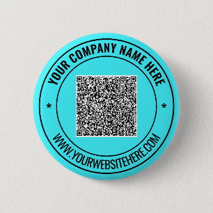 Badge Rond 5 Cm Boutons promotionnels d'entreprise Texte QR Code p