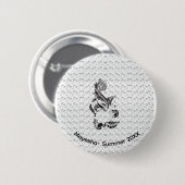 Badge Rond 5 Cm Boutons Rhinestone & Réaction | Vente rouge ! (Devant & derrière)