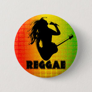 Badge Rond 5 Cm Boutons ronds de Rasta de guitare de Rastaman de