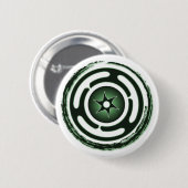 Badge Rond 5 Cm Boutons Roue d'Hécate (vert) (Devant & derrière)
