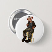 Badge Rond 5 Cm Boutons se reposants de clown (Devant & derrière)