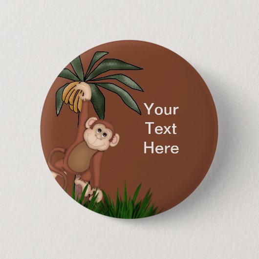 Badge Rond 5 Cm Boutons singe (Devant)