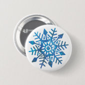 Badge Rond 5 Cm Boutons Snowflake (Devant & derrière)