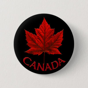 Badge Rond 5 Cm Boutons souvenir Canada Drapeau Érable Feuille Éra