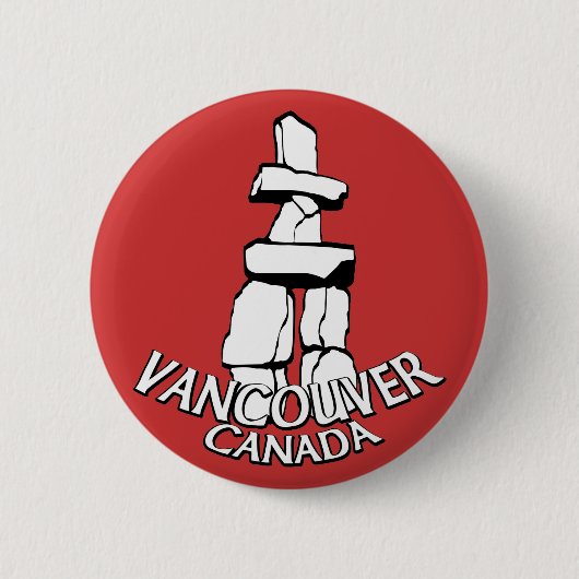 Badge Rond 5 Cm Boutons souvenirs du Canada de Vancouver (Devant)