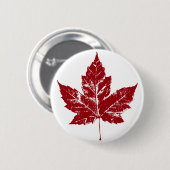 Badge Rond 5 Cm Boutons souvenirs du Canada Drapeau Maple Leaf Pin (Devant & derrière)